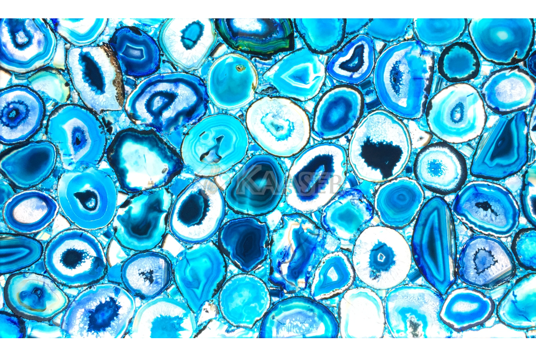 蓝玛瑙透光blackite blue agate